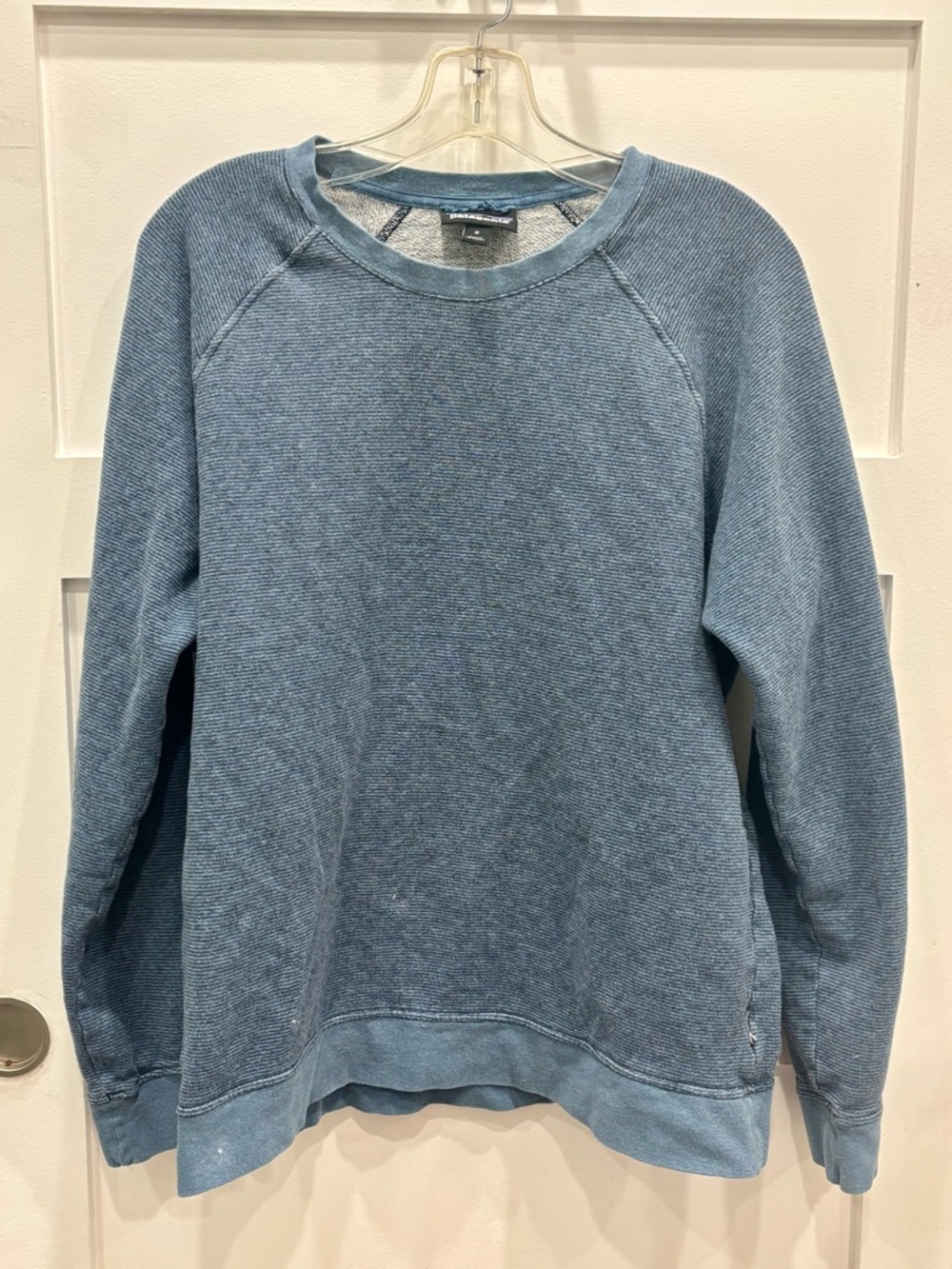 Patagonia Men's Trail Harbor Blue Crewneck Sweatshirt Hemp Organic Cotton Blend